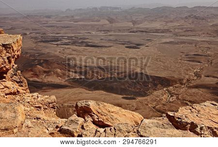 Machtesh Ramon - Erosion Crater In The Negev Desert, The Most Picturesque Natural Landmark Of Israel
