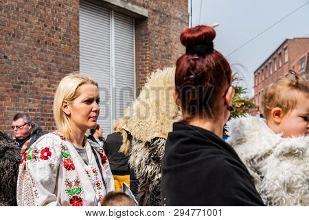 Wattrelos,france-april 07,2019:  Carnival,festival And People In Wattrelos In The North Of France.ca
