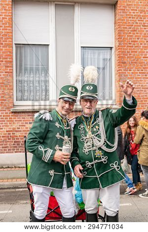 Wattrelos,france-april 07,2019:  Carnival,festival And People In Wattrelos In The North Of France.ca
