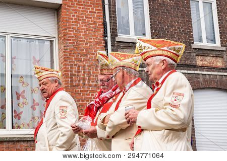 Wattrelos,france-april 07,2019:  Carnival,festival And People In Wattrelos In The North Of France.ca