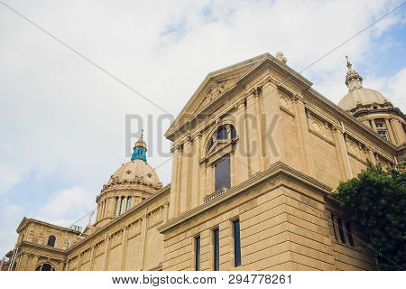 Placa De Espanya, The National Museum In Barcelona. Spain.