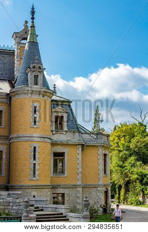 Massandra, Crimea - October 2014: Massandra Palace And The Park Complex. Residence Of Emperor Alexan