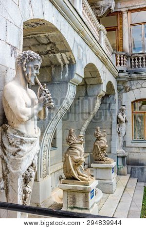 Massandra, Crimea - October 2014: Massandra Palace And The Park Complex. Residence Of Emperor Alexan