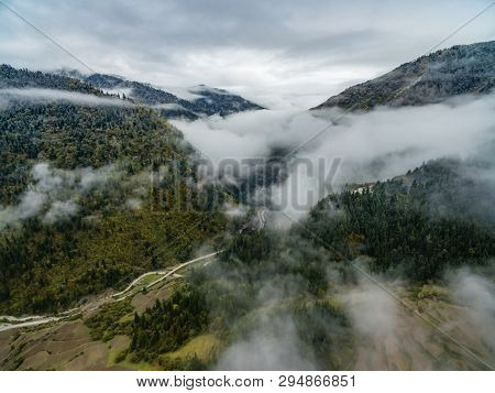 Aerial View Scenery Of Zhagana In Gannan, Chinese Gansu