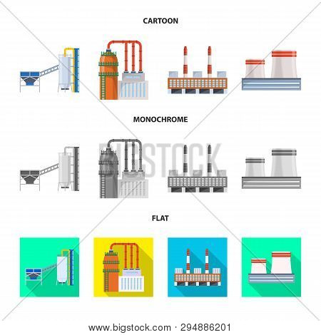 Vector Design Of Production And Structure Logo. Set Of Production And Technology Stock Vector Illust