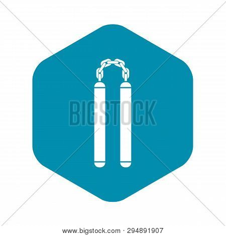Nunchaku Icon. Simple Illustration Of Nunchaku Vector Icon For Web