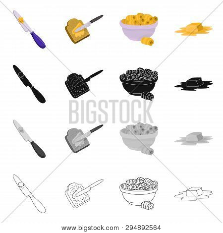 Vector Design Of Creamy And Product Sign. Set Of Creamy And Farm Vector Icon For Stock.
