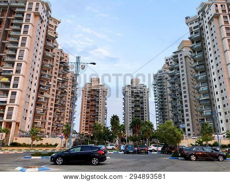 Holon, Israel- September 20, 2019: High Residential Buildings In Holon, Israel