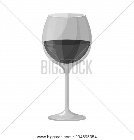 Vector Illustration Of Wine And Red Logo. Set Of Wine And Wineglass Stock Vector Illustration.