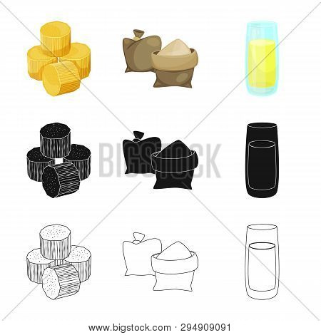 Isolated Object Of Farm And Agriculture  Logo. Collection Of Farm And Technology Stock Symbol For We