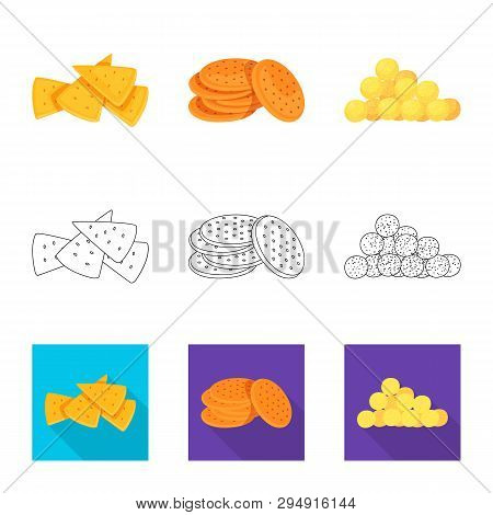 Vector Illustration Of Oktoberfest And Bar Sign. Collection Of Oktoberfest And Cooking Stock Symbol 
