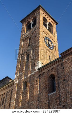 Milan, Lombardy, Italy: Exterior Of The Medieval Santo Sepolcro Church