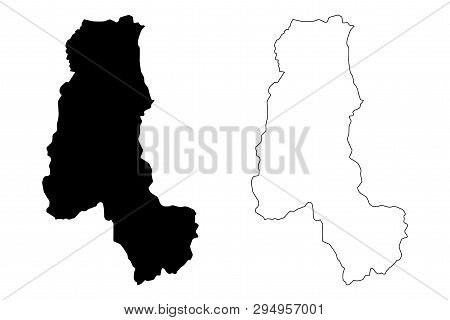 Takhar Province (islamic Republic Of Afghanistan, Provinces Of Afghanistan) Map Vector Illustration,
