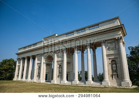 Valtice, , Czech Republic - September 5, 2012: The Beautiful Kolonada Na Reistne In Southern Moravia