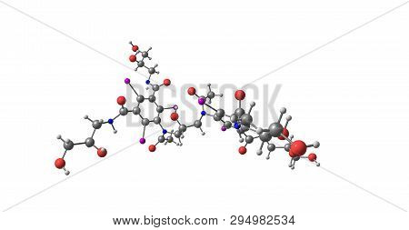 Iodixanol Molecular Structure Isolated On White