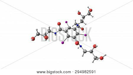 Iohexol Molecular Structure Isolated On White