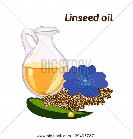 Mustard Oil In A Round Bottle. Transparent Edible Liquid From Natural, Vegetable, Organic Healthy Oi