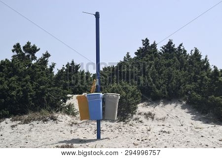 The Separate Waste In The Beach Is Solinas