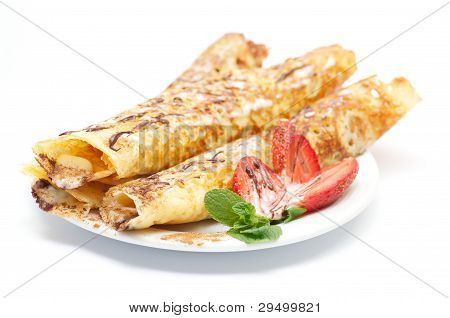Frittella tubuli con fragola e smalto