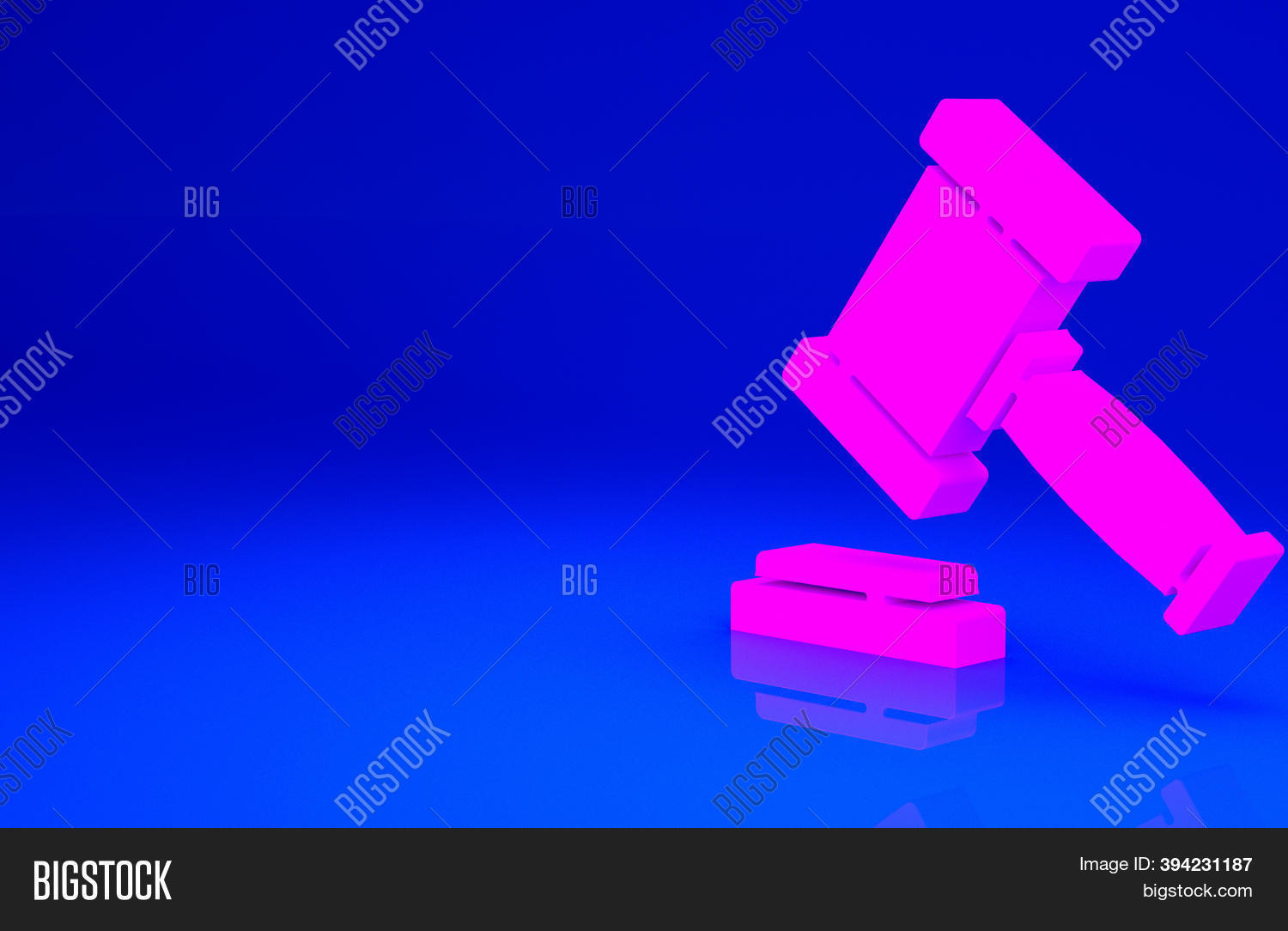Pink Judge Gavel Icon Image & Photo (Free Trial) Bigstock