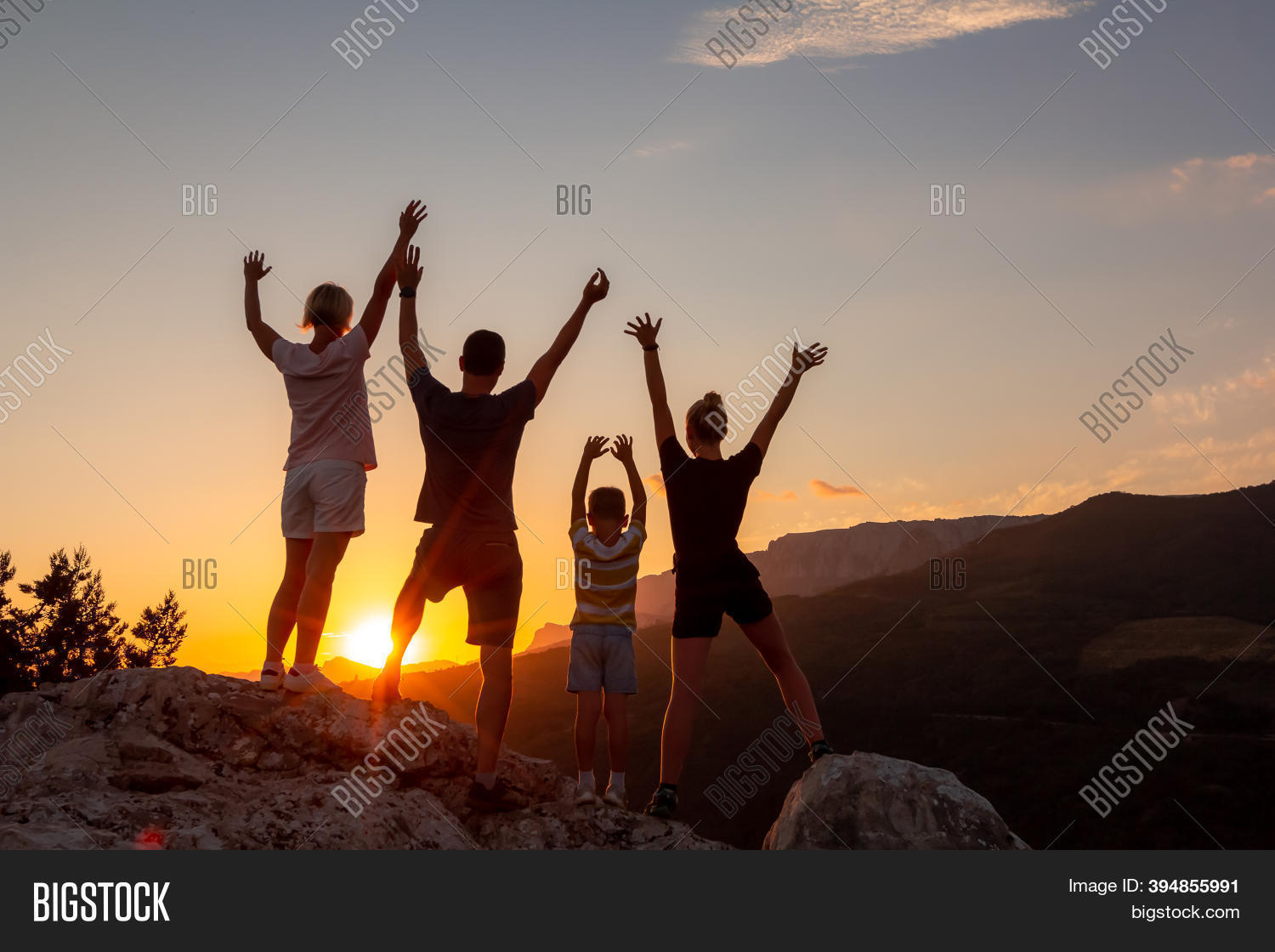 Happy Family Mountain Image & Photo (Free Trial) Bigstock