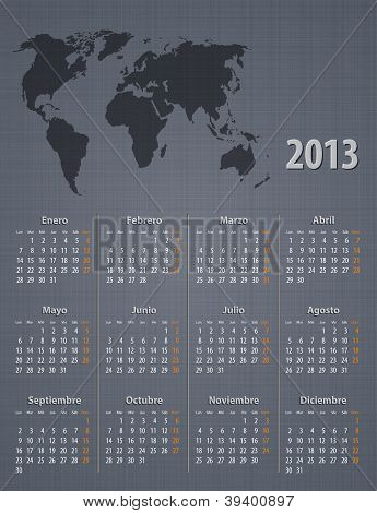 Kalender For 2013 på spansk