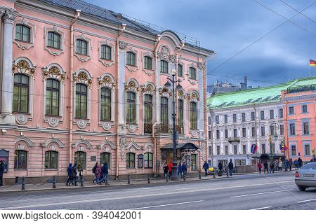 Russia, St. Petersburg 17,03,2019 Stroganov Palace On Nevsky Prospect