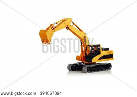 excavator model isolated on white background