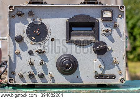 Old Short-wave Military Radio Station. Selective Focus