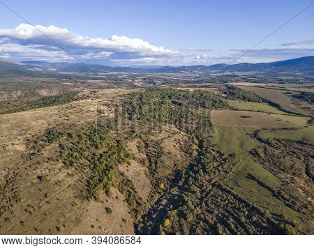 Aerial Autumn View Of Nishava River Gorge, Balkan Mountains, Bulgaria