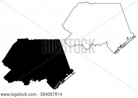 Pender County, North Carolina State (u.s. County, United States Of America, Usa, U.s., Us) Map Vecto