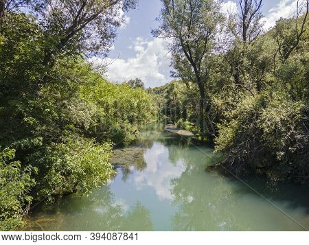 Aerial View Of Iskar Panega Geopark Along The Gold Panega River, Bulgaria