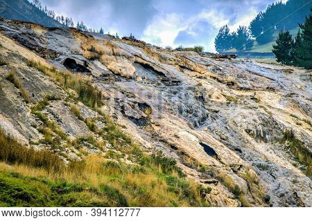 Guaranda, Bolivar Province, Ecuador / November 2013: Salt Mines In The Middle Of The Ecuadorian Ande