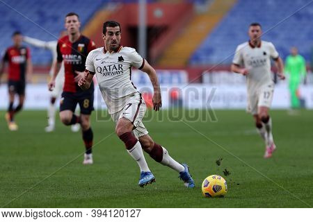 Genova, Italy. 08th November 2020. Henrix Hamleti Mkhitaryan Of  As Roma During The Serie A Match Be