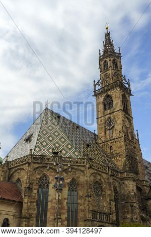 Bolzano, Or Bozen, Trentino Alto Adige, Italy: Exterior Of The Historic Cathedral