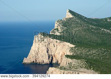 View Of Punta Carone And Punta Cristallo In The Coast Of Capo Caccia