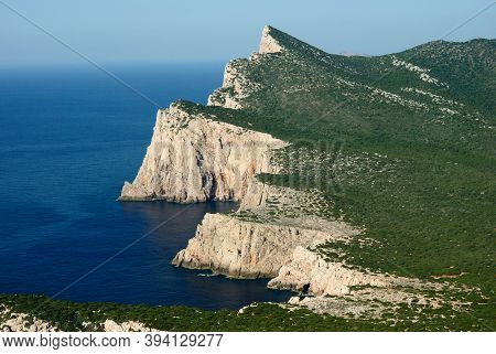 View Of Punta Carone And Punta Cristallo In The Coast Of Capo Caccia