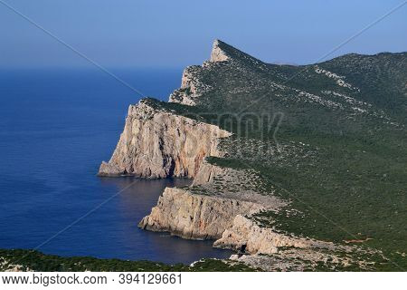 View Of Punta Carone And Punta Cristallo In The Coast Of Capo Caccia
