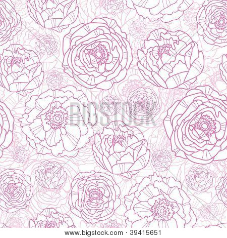 Ligne rose art fleurs impression sans soudure de fond