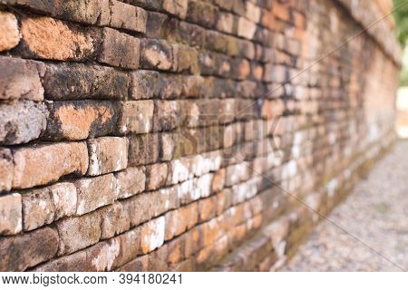 Closeup Of Bricks Muaro Jambi Temple Building In Province Of Jambi, Indonesia