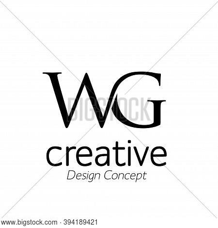 Creative Initial Connected Letters Wg Logo Monogram Style