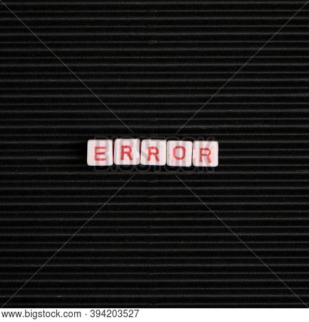ERROR word beads alphabet typography