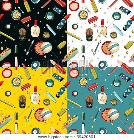 buntes Make-up nahtlose patten