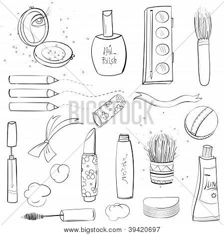 Make-up set Zeichnung