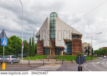 Bergamo, Italy - May 21, 2019: View Of The Modern Building Of The Church Parrocchia S.giovanni Batti