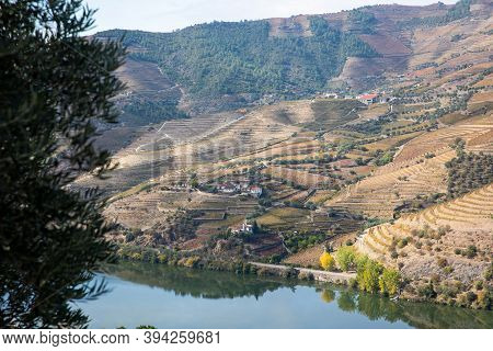 Top View Of River, The Hills With The 