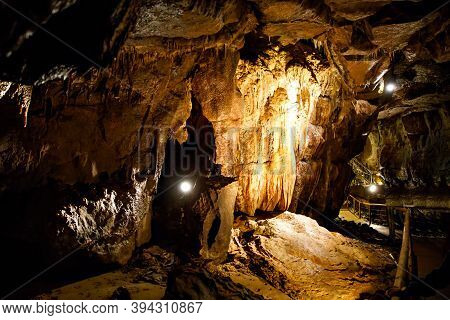Natural Marble Arch Cave Underground, Fermanagh, Northern Ireland. Filming Location For Many Films A