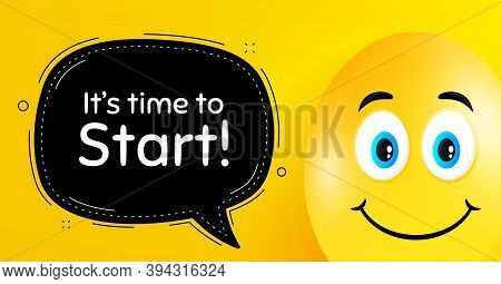 Its Time To Start. Easter Egg With Smile Face. Special Offer Sign. Advertising Discounts Symbol. Eas