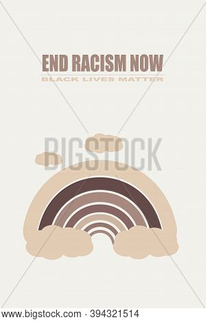 Stop Racism And  Blm, Black Lives Matter Concept. Blm, Black Lives Matter,  Rainbow With Black And L