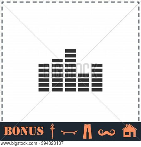 Equalizer Icon Flat. Simple Vector Symbol And Bonus Icon